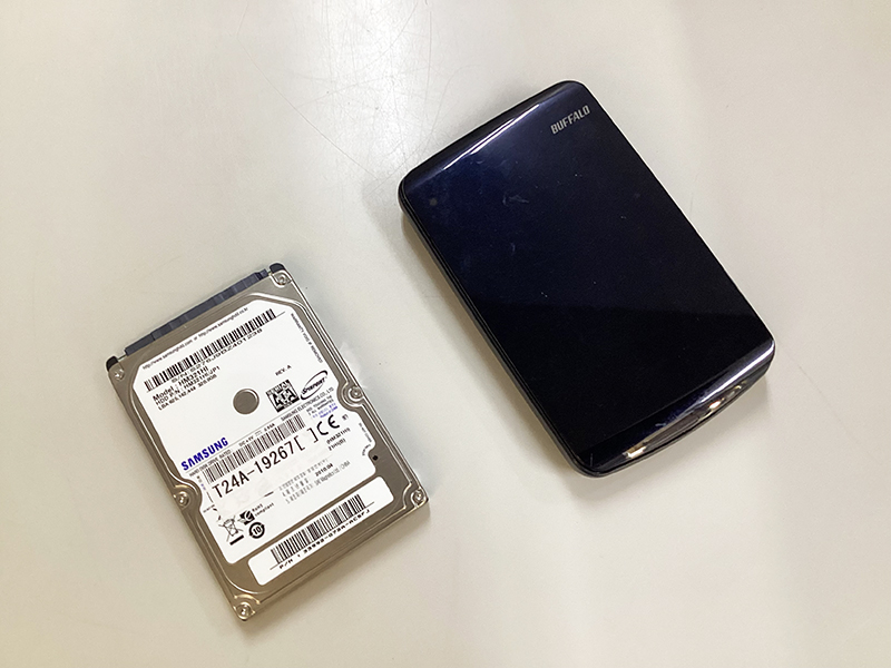 BUFFALO HD-PE320U2 落として認識しない データ復旧