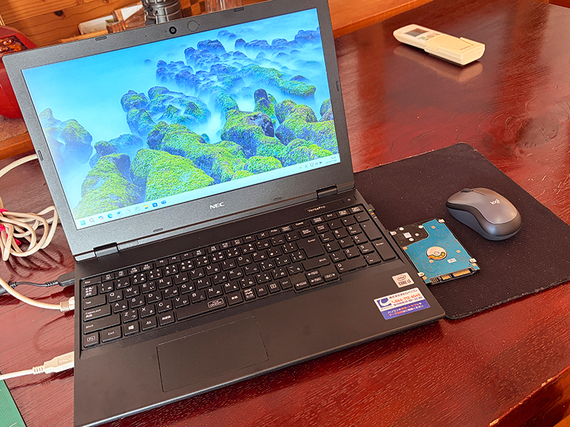 NEC VersaPro VKL21/E-9 PC-VKL21EBGMB89ZFZZY 動作が遅い SSD交換