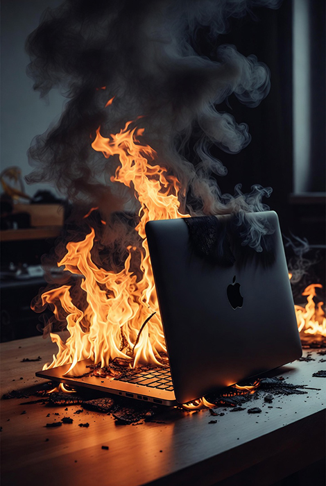 MacBookのバッテリー膨張