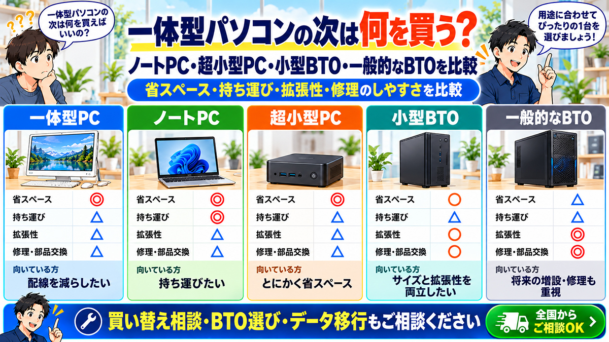 一体型PCから選ぶ最適な一台比較